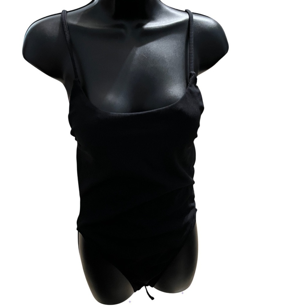 BERLOOK Backless Tie One-Piece Swimsuit Black Sz M